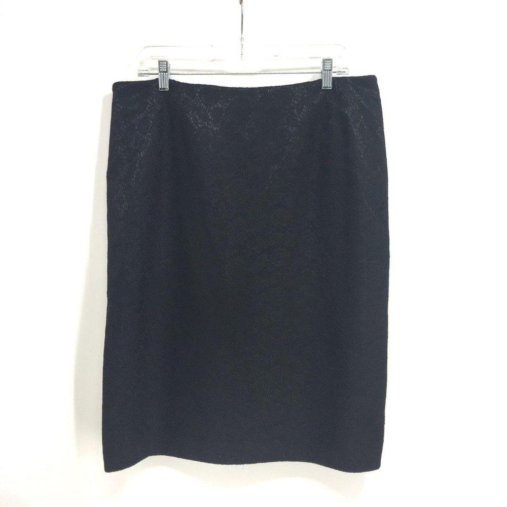 Evan Picone Black Label Lace Overlay Skirt